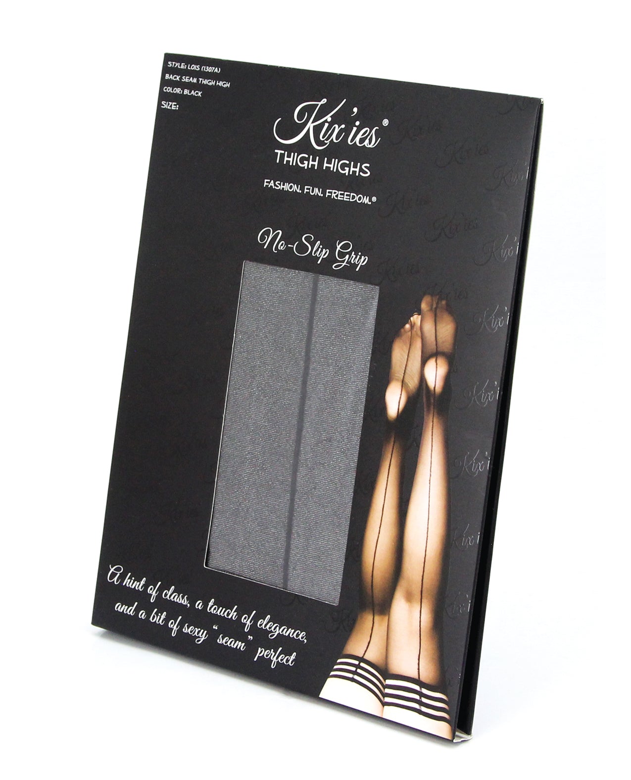 Kix'ies Lois Thigh High w/Black Seam Black D