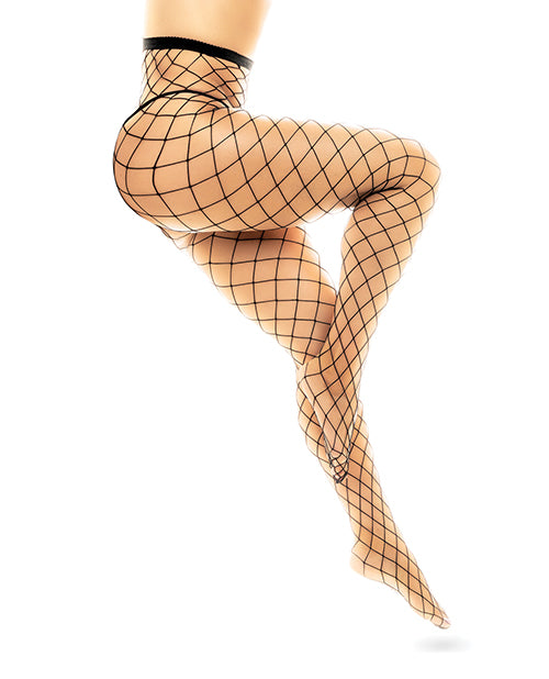 Fenced Net Pantyhose Black QN