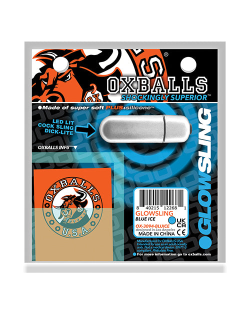 Oxballs Glowsling Cock Sling - LED Clear Ice