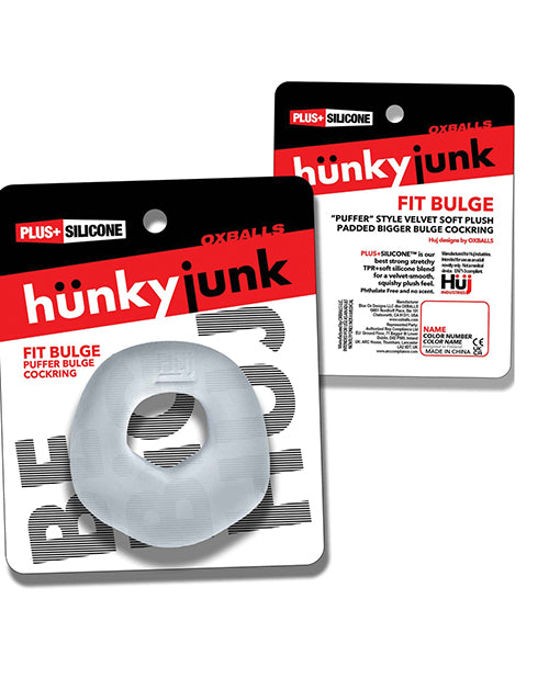 Hunky Junk Fit Bulge Hung-Style Cockring - Black Fog