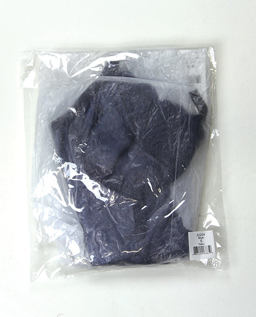 Darque Midnight Wet Look & Lace Teddy - Blue MD