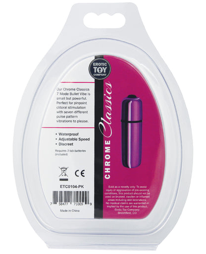 Erotic Toy Company Chrome Classics Bullet 7 Speed - Purple