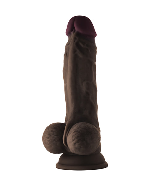 Shaft Model A Flexskin Liquid Silicone 7.5" Dong w/Balls - Pine