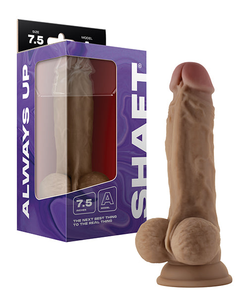Shaft Model A Flexskin Liquid Silicone 7.5" Dong w/Balls - Pine