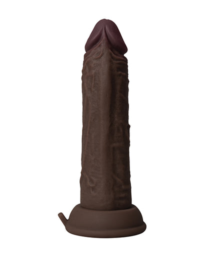 Shaft Flexskin Liquid Silicone 6.5" Vibrating Dong - Oak