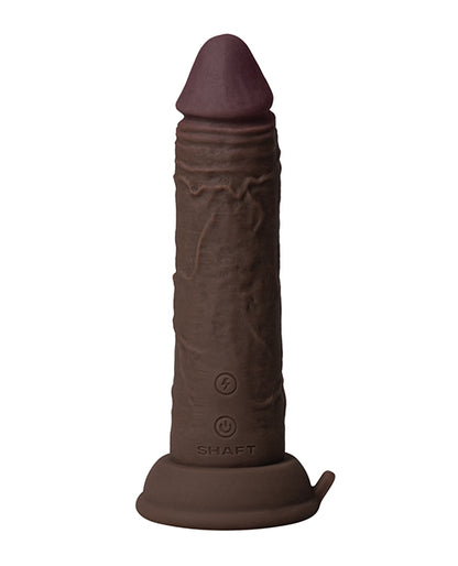 Shaft Flexskin Liquid Silicone 6.5" Vibrating Dong - Oak