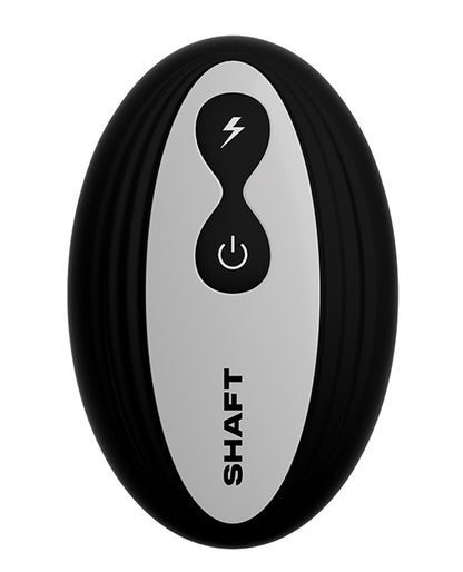 Shaft Flexskin Liquid Silicone 9.5" Vibrating Curved Dong w/Balls - Oak