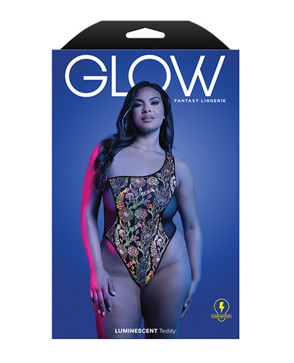 Luminescent Flash Reflective Floral Print Teddy - Black M/L