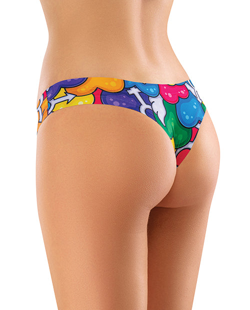 Mememe Pride Hearts Printed Thong LG