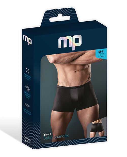 Male Power Satin Lycra Boxer Black X Large