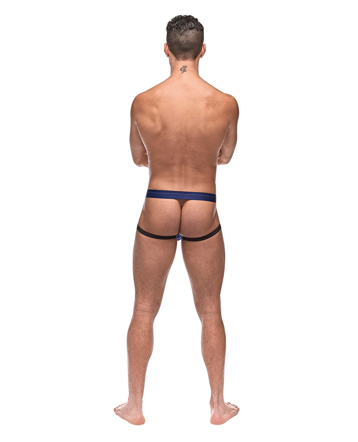 Diamond Mesh Jock Ring Blue S/M