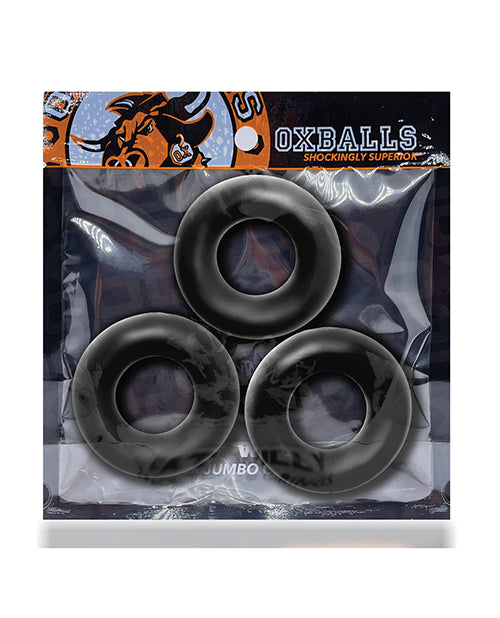 Oxballs Fat Willy 3 Pack Jumbo Cock Rings - Space Blue