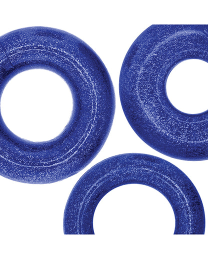 Oxballs Cockpack Multi Design 3 Pack Cockrings - Black Mica