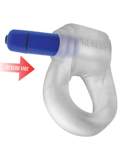 Hunky Junk Revring Cock Ring w/Vibe - Tar w/Red Vibe