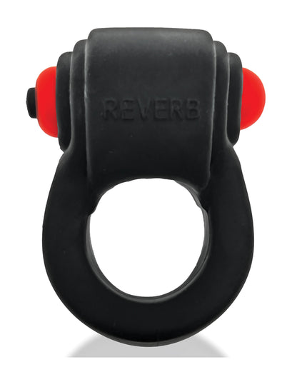 Hunky Junk Revring Cock Ring w/Vibe - Tar w/Red Vibe