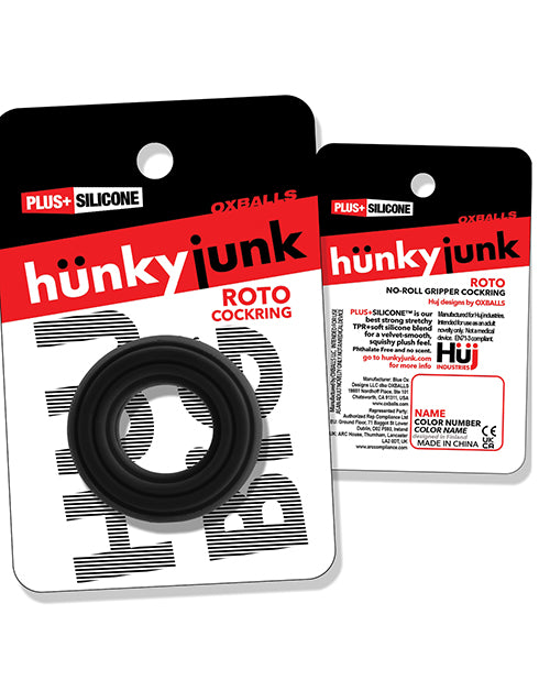 Hunky Junk Roto Cockring - Black Fog