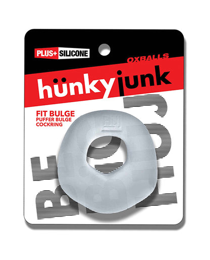 Hunky Junk Fit Bulge Hung-Style Cockring - Black Fog