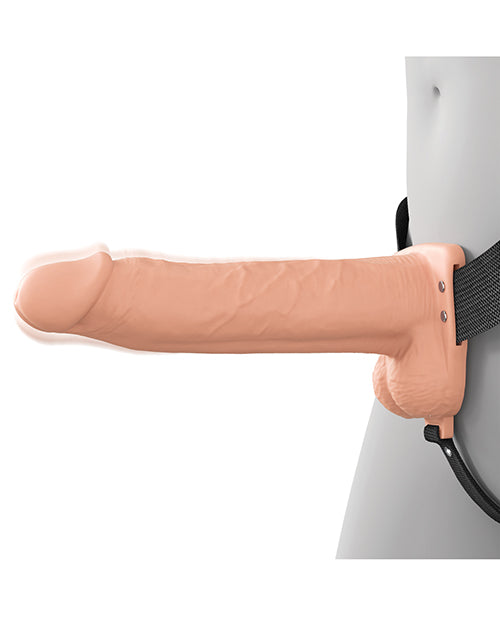 Fantasy X-Tensions Elite 8" Vibrating Hollow Strap-On - Brown