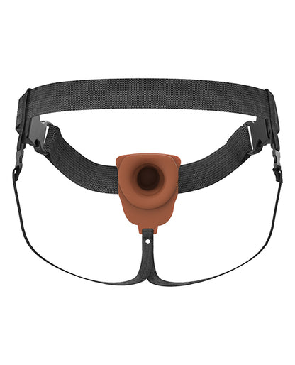 Fantasy X-Tensions Elite 8" Vibrating Hollow Strap-On - Brown