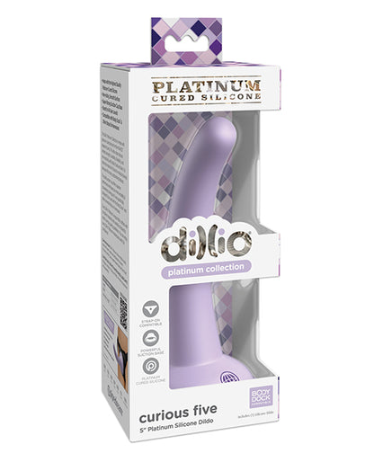 Dillio Platinum 5" Curious Five Silicone Dildo - Teal