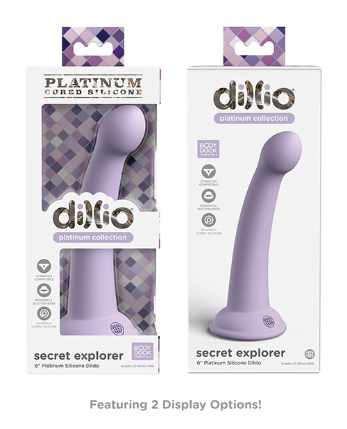 Dillio Platinum 6" Secret Explorer Silicone Dildo - Peach