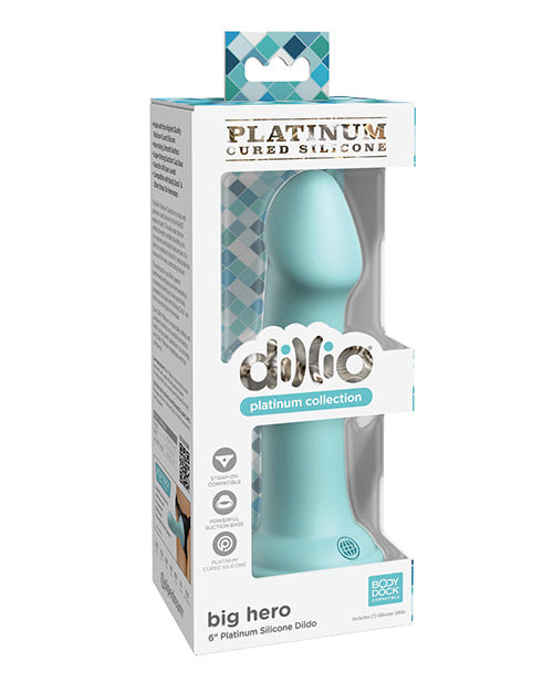 Dillio Platinum 6" Big Hero Silicone Dildo - Peach