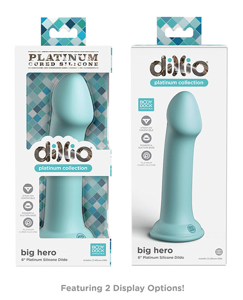 Dillio Platinum 6" Big Hero Silicone Dildo - Peach