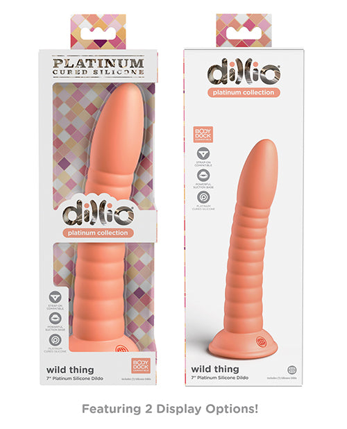 Dillio Platinum 7" Wild Thing Silicone Dildo - Teal
