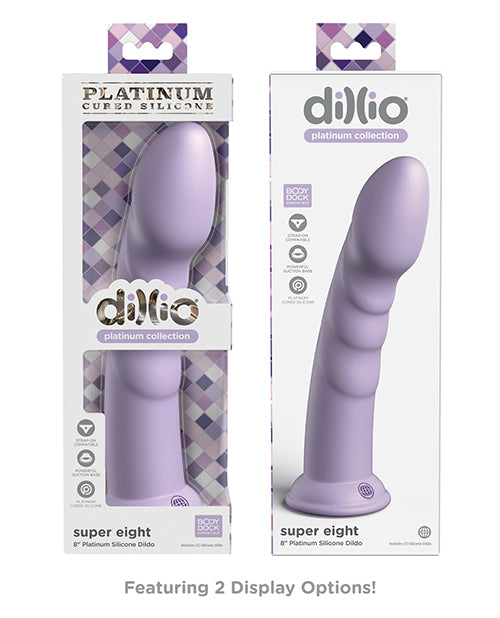 Dillio Platinum 8" Super Eight Silicone Dildo - Peach