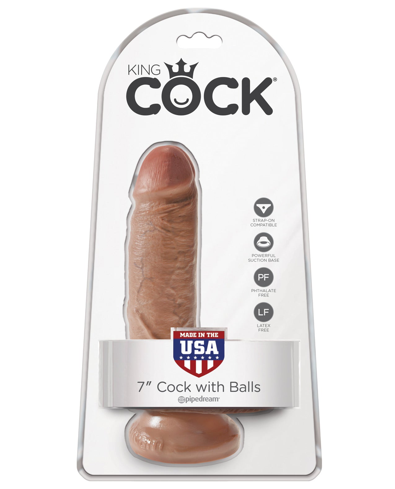 King Cock 7" Cock w/Balls - Flesh