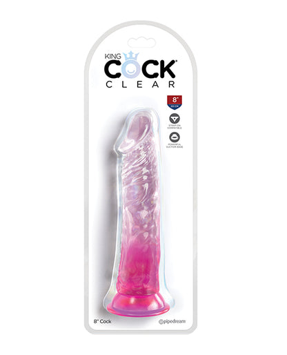 King Cock Clear 8" Cock - Purple