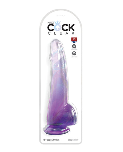 King Cock Clear 10" Cock w/Balls - Clear