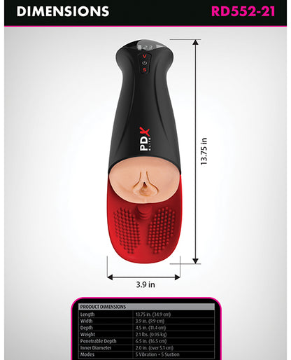 PDX Elite Fuck-O-Matic Pro XL Pussy Stroker - Brown