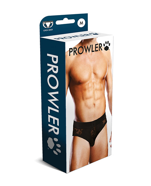 Prowler Lace Open Back Brief - Black SM