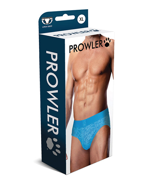 Prowler Lace Open Back Brief - Blue SM