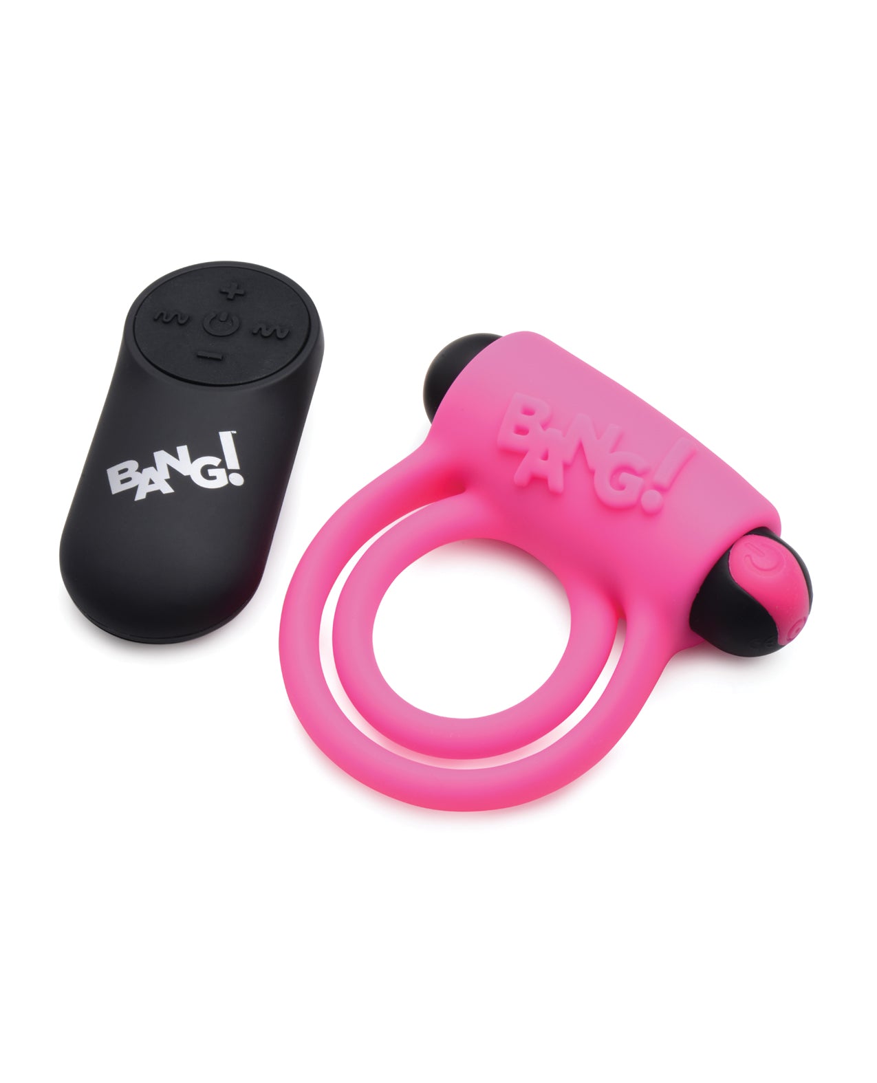 Bang! Vibrating Cock Ring & Bullet w/Remote Control - Black