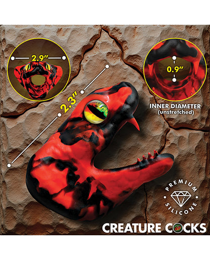 Creature Cocks Master Cobra Silicone Cock Ring - Green